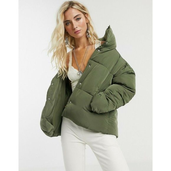 Free People Wing Collar Puffer Coat Xl 